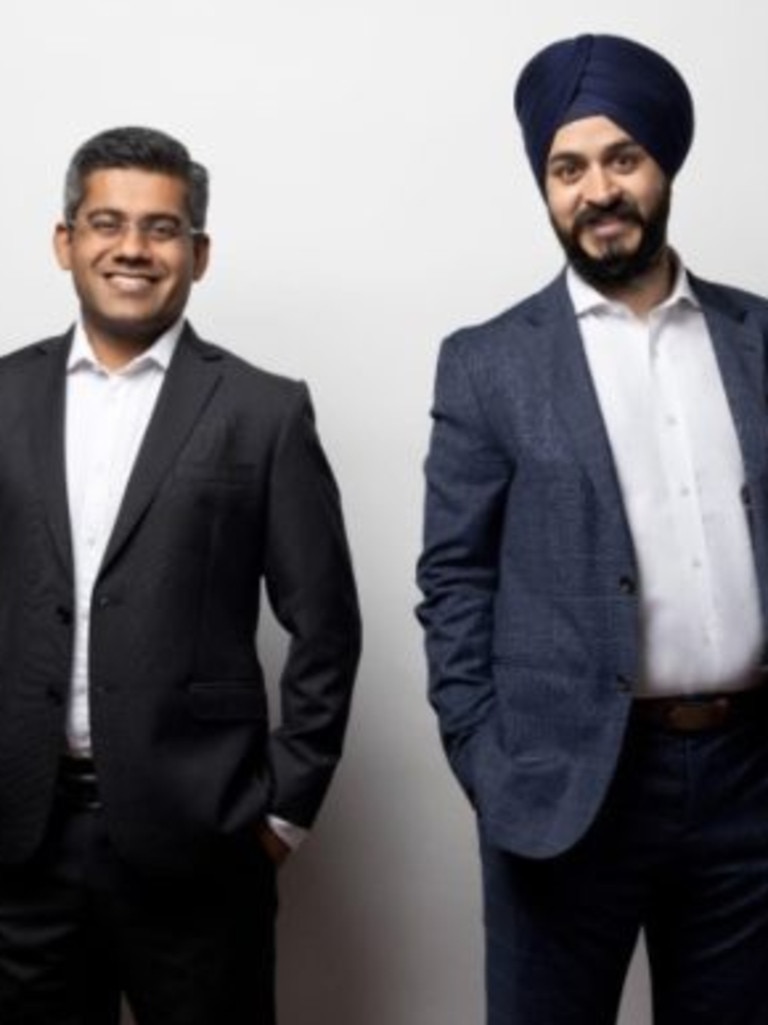 Covax Australia co-founders Dr Anuj Gupta and Mannu Kala. Picture: Supplied.