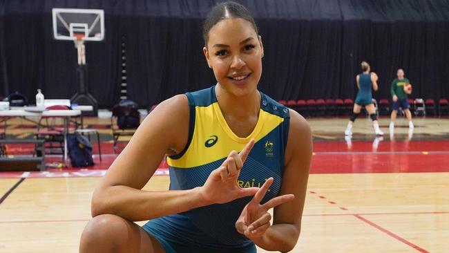 Australian basketball star Liz Cambage in one of the last photos of her in an Opals uniform.