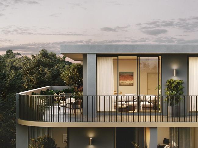 An artist's impression of the $60 million Casa Delmar apartment development at Dee Why that will have 218 units and four retail outlets. Picture: Landmark Group