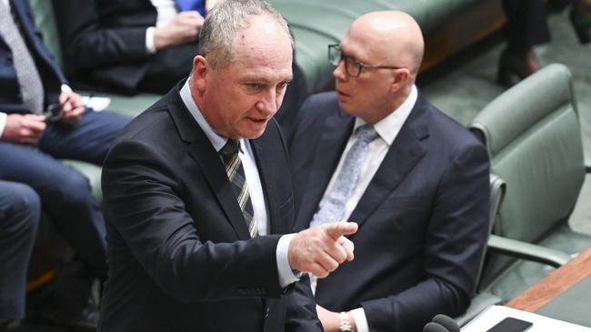 Coalition frontbencher Barnaby Joyce says renewable energy is to blame for high coffee prices. Picture: NewsWire / Martin Ollman