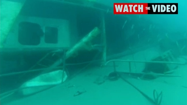 Police divers inside the FV Dianne