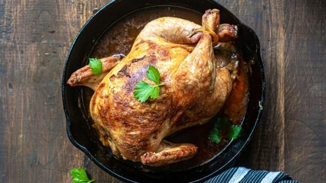 The secret to crispy skin on a roast chicken