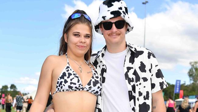 Maddi Davies and Kayleb Paper at Groovin the Moo, Sunshine Coast 2023. Picture: Patrick Woods.