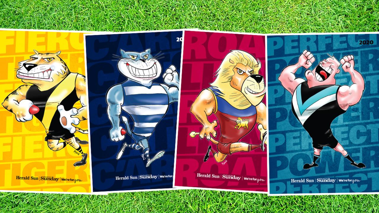 Afl Grand Final Download Footy Mascot Souvenir Posters Herald Sun