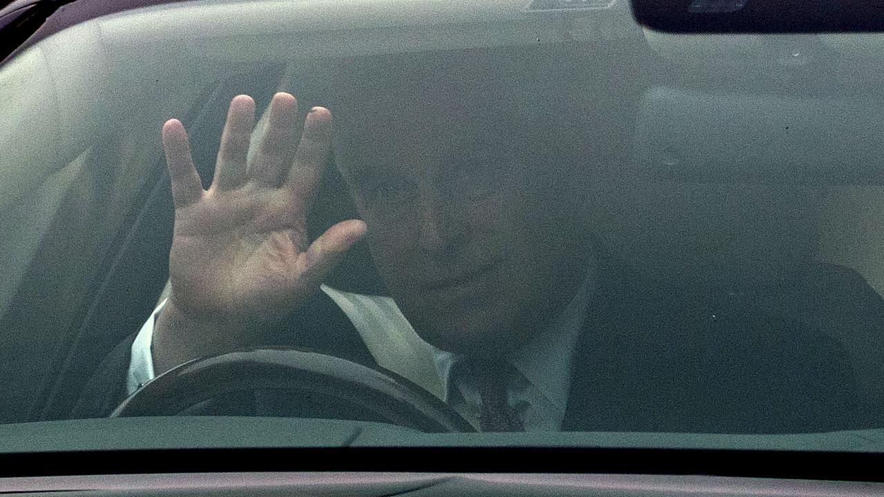 Britain's Prince Andrew leaves his home in Windsor on Thursday. Picture: Steve Parsons/PA via AP