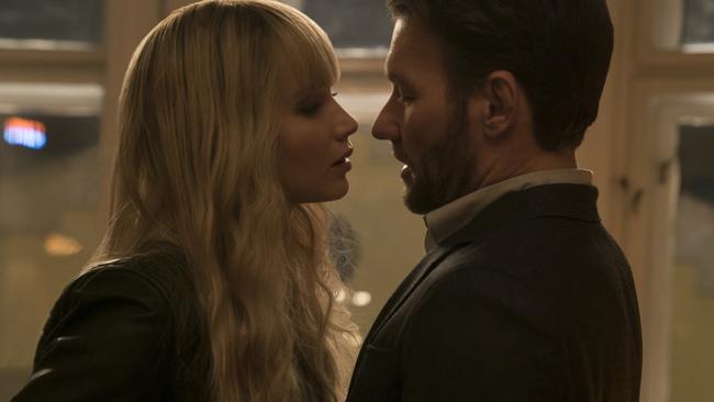 Jennifer Lawrence and Joel Edgerton in Red Sparrow. Picture: 20th Century Fox Films