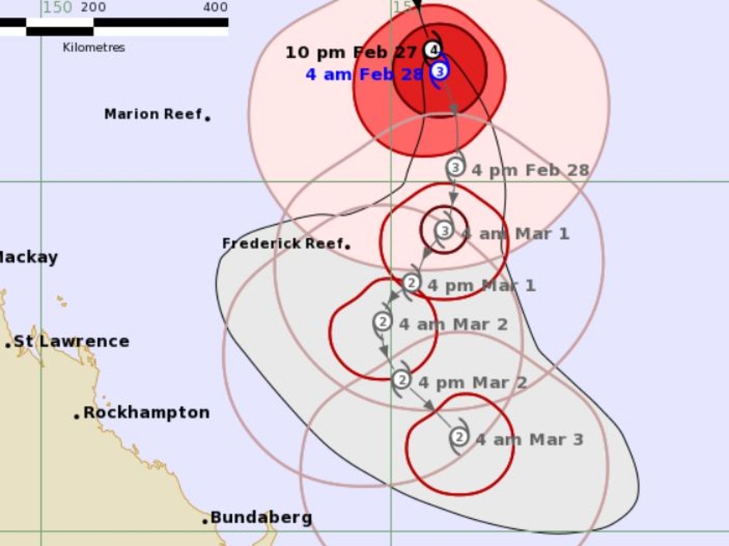 TC Alfred is expected to cause havoc for Queensland regardless of whether it makes landfall. Picture: Bureau of Meteorology