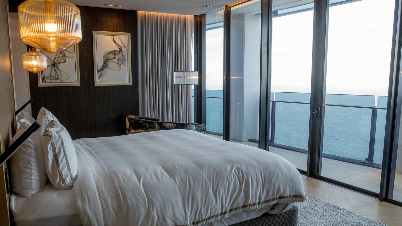 The refurbished Soul penthouse in Surfers Paradise. Andrew Koloadin bought the penthouse off Hong Kong tycoon Tony Fung when it was a concrete shell and rebuilt it from scratch with PQI. Picture: Jerad Williams