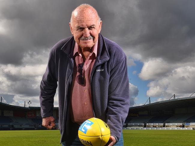 Carlton legend Alex Jesaulenko was seen in good spirits at the game against Melbourne. Picture: Tony Gough