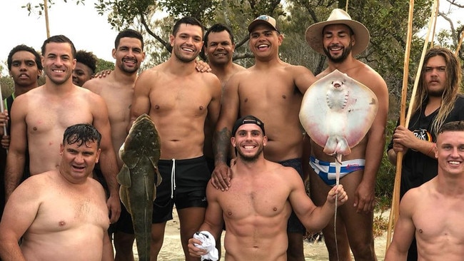 Walker and Mitchell were among the NRL stars attending an Indigenous leadership camp.