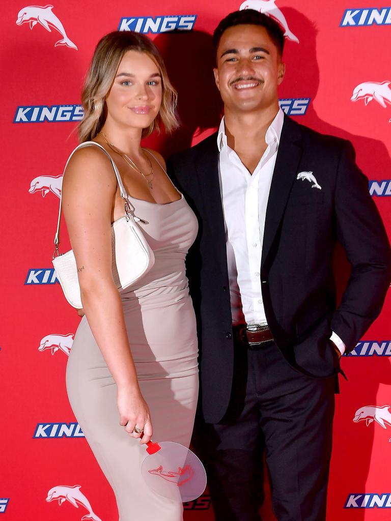 Ruby Lowe and Mason Teague at the Dolphins season launch event on February 3, 2023. Photo: John Gass