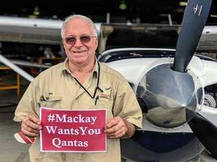 OBVIOUS CHOICE: Chrisair Aircraft Maintenance founder, pilot Neil Christensen, throws his support behind the bid to see the Qantas academy in Mackay. Picture: Luke Moritmer
