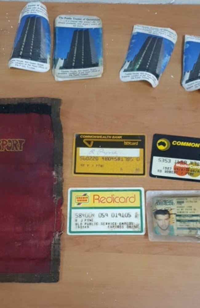 A wallet belonging to former Cairns councillor Rob Pyne, washed up from the Yorkeys Knob Boat Ramp. It dates back 30 years ago, around when Mr Pyne was injured in a diving accident. Picture: Facebook.