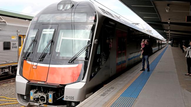 One of the new intercity trains the Rail, Tram and Bus Union is refusing to operate. Picture: NCA NewsWire / Damian Shaw