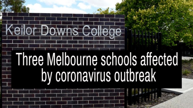 Three Melbourne schools affected by coronavirus outbreak