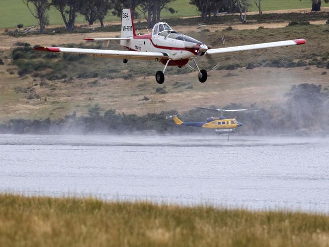 Aviation firefighting fleet demonstration at Colebrook, Air Tractor. Picture: Chris Kidd