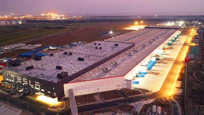 The Tesla Gigafactory 3 in Shanghai, which employs about 20,000 people. Picture: Alamy