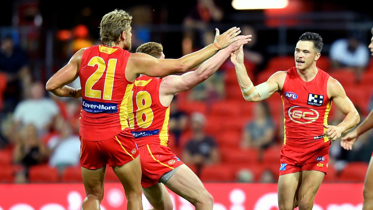 Gold Coast aren’t used to big roars from the crowd at their games. Picture: AAP Image