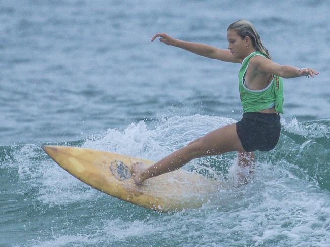 Early Saturday heats of The Burleigh Heads Boardriders Single Fin Festival. Picture: Glenn Campbell