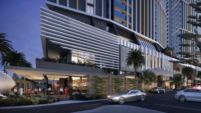 The tower’s podium. Picture: Gold Coast City Council/BDA Architecture 