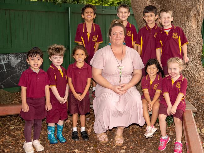 My First Year 2023: Newtown State School Prep students with teacher Rebecca Gray, March 2023. Picture: Bev Lacey