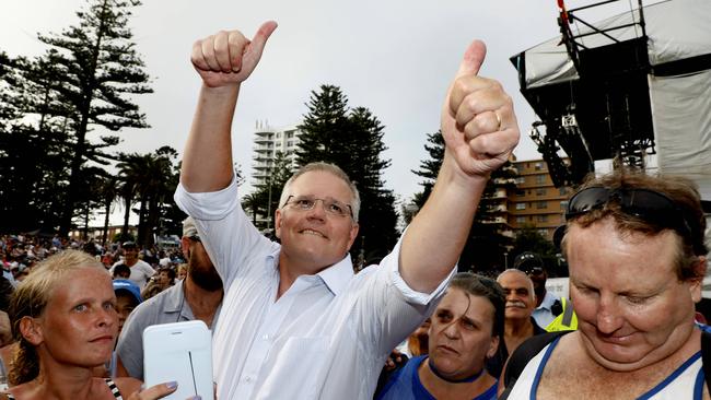 Australia Day in Cronulla. Crowds flock to get their selfie with  Prime Minister Scott Morrison at Cronulla Beach. Photos by Chris Pavlich for The Daily Telegraph