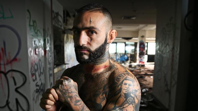 Former MMA fighter Ashkan Mokhtarian pictured ahead of his UFC debut in 2017. He is now behind bars on remand, accused of supplying drugs and guns to a crime syndicate in the Hunter. Picture: Richard Dobson