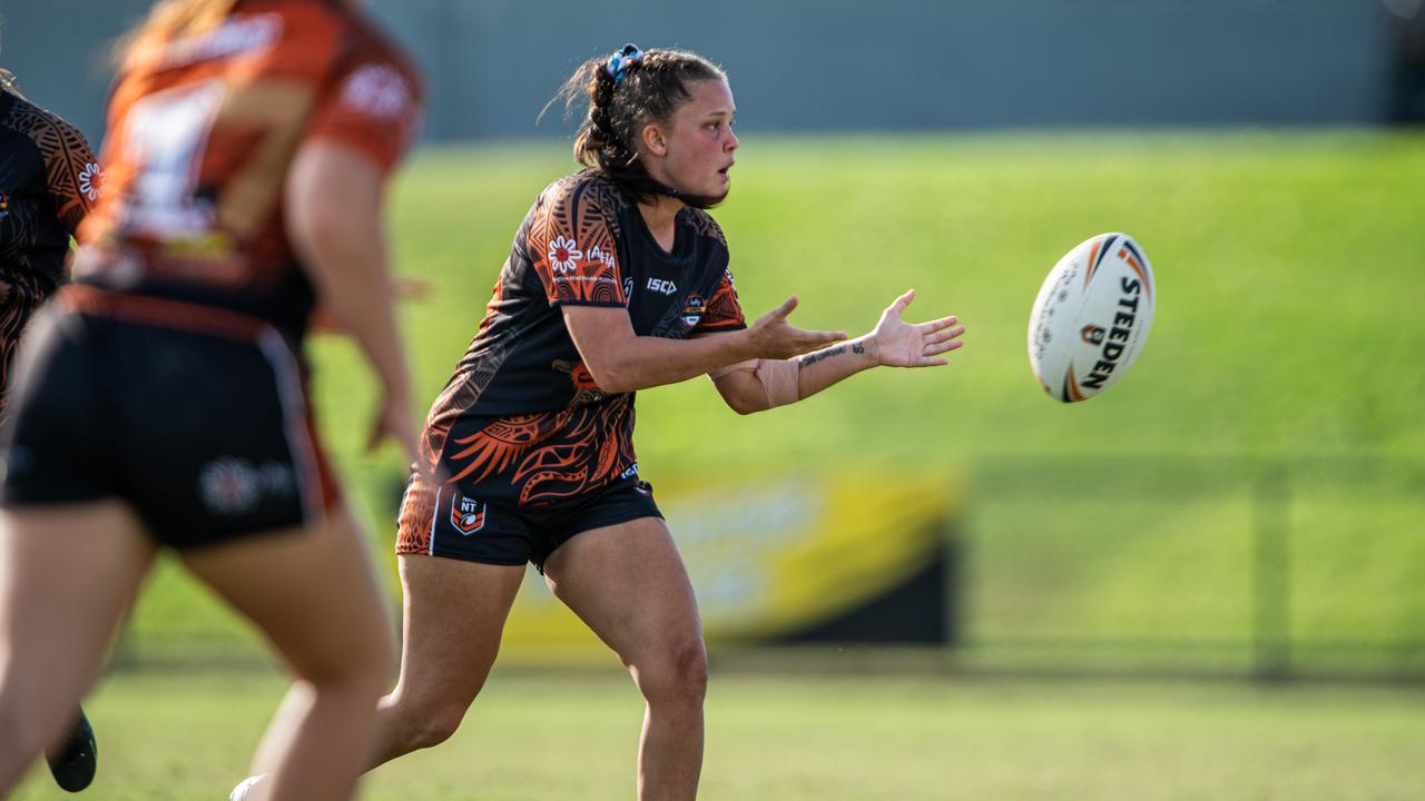 Ayesha Kay at the 2024 Deadly Cup Carnival between the Indigenous All Stars and Territory All Stars. Picture: Pema Tamang Pakhrin