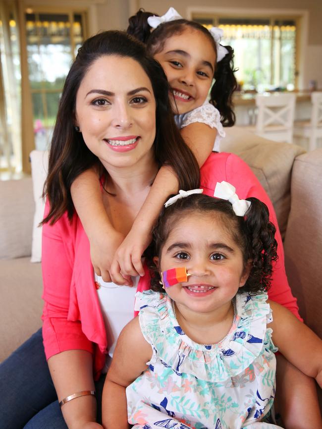 Charlize Charlize Gravina having fun at home with mum Julie and big sister Amelia.