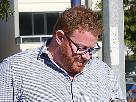 Defence lawyer Adam Guest and his client Michael William Kemp leave the Southport Magistrates Court on June 3, 2019. Picture: Annie Perets