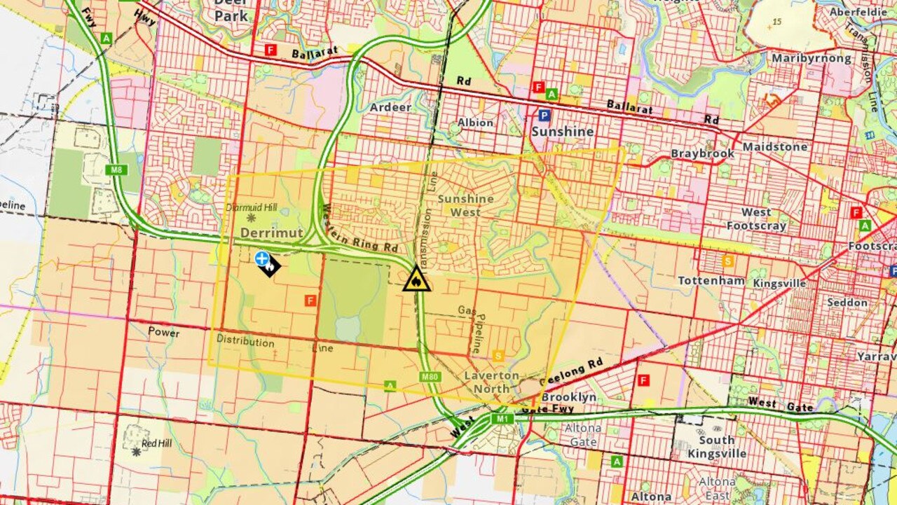 A large alert is in place for surrounding suburbs. Picture: Supplied / FRV