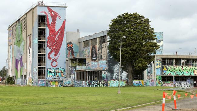 The former North Geelong power station in Mackey St, North Geelong. Picture: Alison Wynd