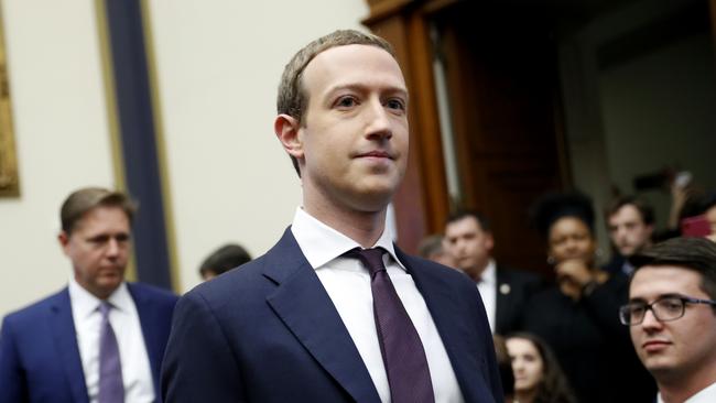 Facebook CEO Mark Zuckerberg arrives for a U.S. House Financial Services Committee hearing in Washington, D.C. Picture: Andrew Harrer/Bloomberg via Getty Images