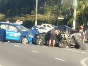 Scene of an accident at the junction of Beaudesert-Nerang Road and Riverlea Waters Drive in 2016.