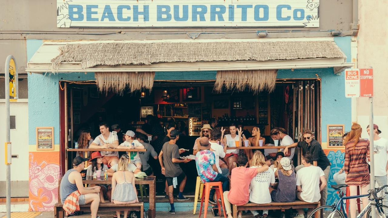 Beach Burrito Co in Bondi, one of three stores closing after parent company 4 Eyes Pty Ltd went into liquidation on Monday. Picture: Supplied.