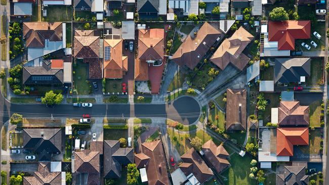 fFying over the suburbs of Melbourne Australia Picture: Istock