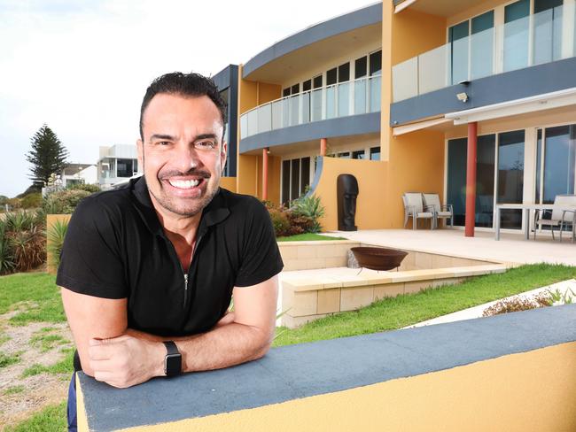 George Markosi at his home. George is a property investor who managed to retire at 37 with 10 investment properties and a passive income of $180,000 a year. At Tennyson, 29 January 2018. (AAPImage/Dean Martin)