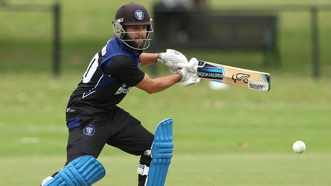 Jarrod Martignago made 36 in Melbourne University’s crushing win. Picture: Hamish Blair