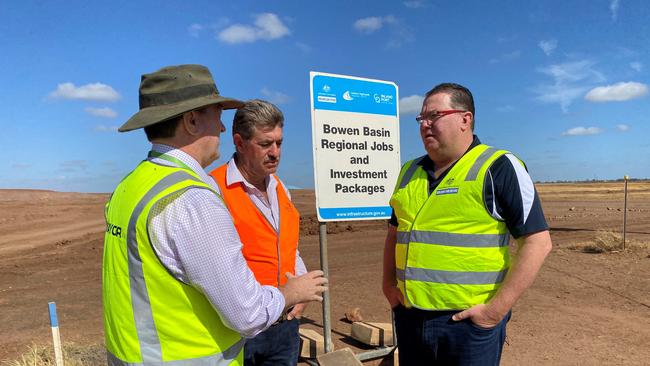 Assistant Minister Scott Buchholz, Cr Kerry Hayes and Managing Director of CQ Inland Port, Alan Stent-Smith. Assistant Minister for Road Safety and Freight Transport, Scott Buchholz met with the Central Queensland Regional Organisation of Councils (CQROC) at the CQ Inland Port at Emerald on December 4, 2020.