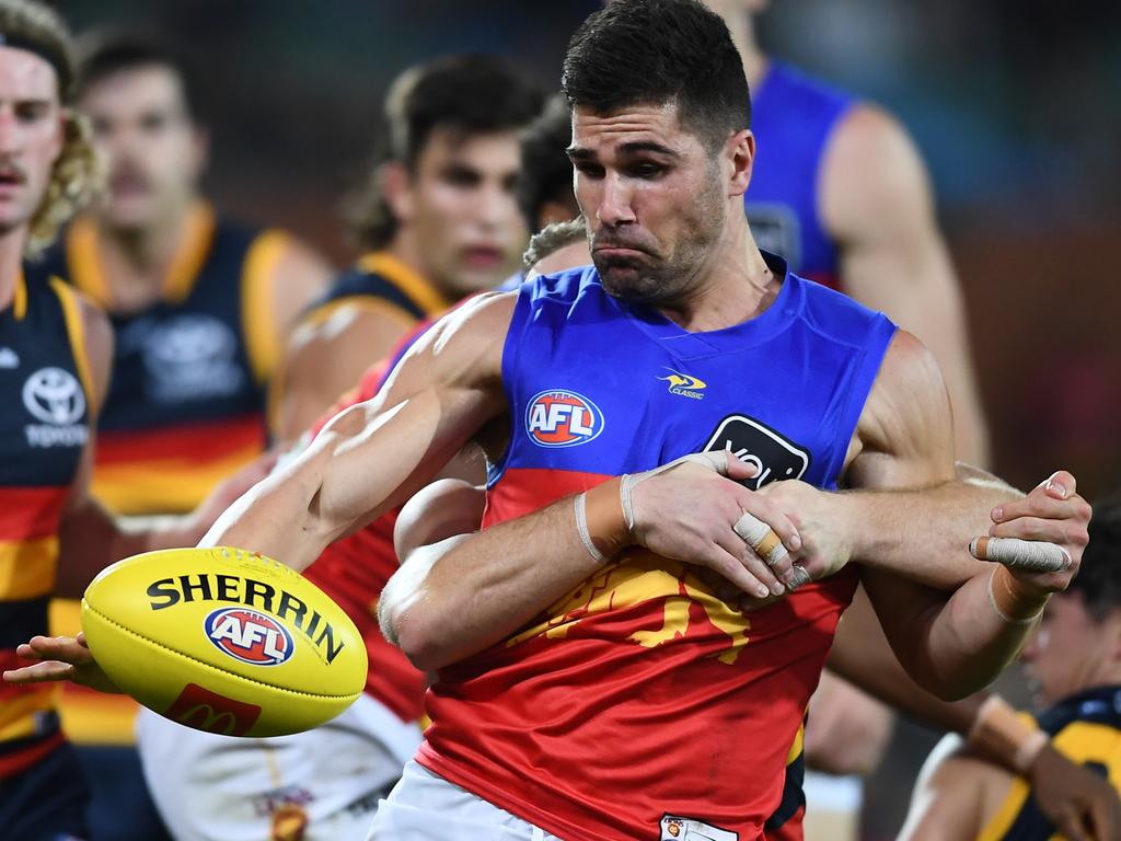 Brisbane Lions defender Marcus Adams remains in doubt. Picture: Mark Brake/Getty Images