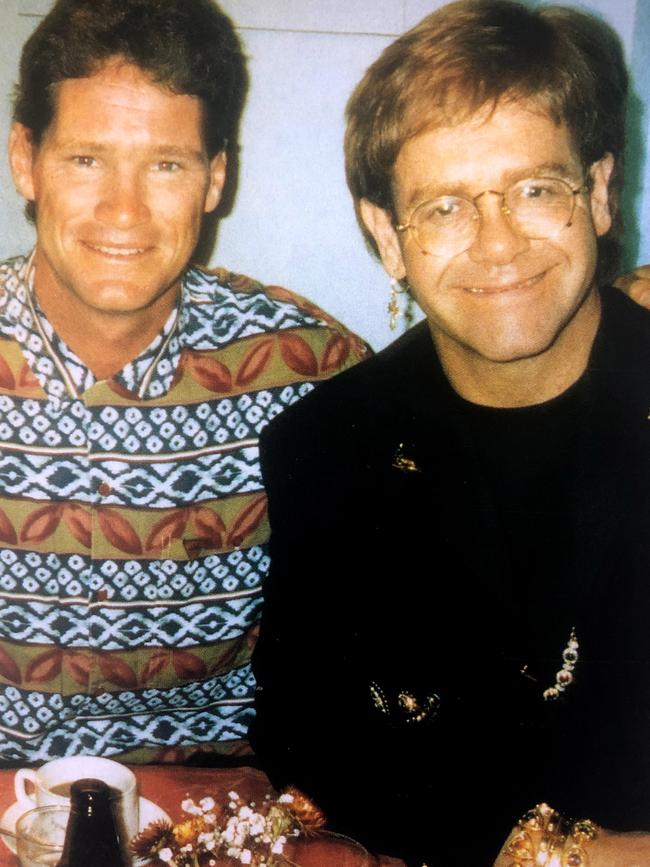 Dean Jones pictured with Elton John. Source: Deano — My Call