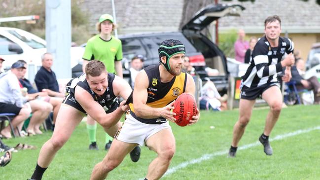 Action from the Lobethal v Hahndorf semi-final earlier this month. Picture: Supplied by Aliza Fuller