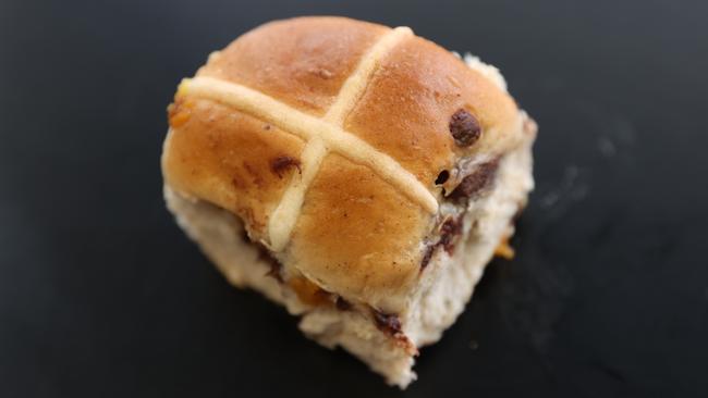 Kytons FruChocs hot cross bun. Picture: Tom Huntley