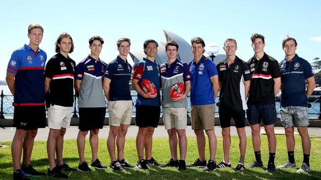 Ten of the best: Aaron Naughton, Hunter Clark, Adam Cerra, Paddy Dow, Cameron Rayner, Andrew Brayshaw, Luke Davies-Uniacke, Jaidyn Stephenson, Nick Coffield and Lochie O'Brien, the morning after the draft.