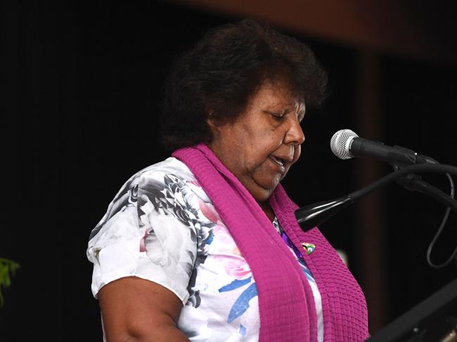 Butchulla Elder Aunty Lillian Burke at an Gympie High Apology Celebrations event.