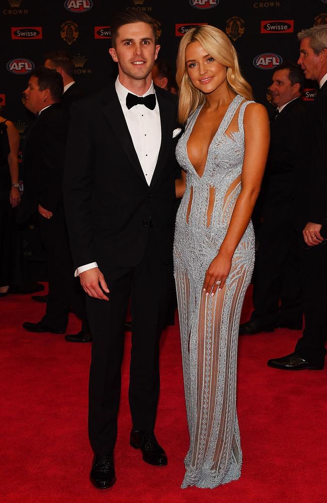 Sam Oglialoro said the Brownlow put him on the map after Jessie Murphy stunned in his gown in 2016. Picture: Getty Images