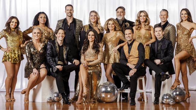 The Dancing with the Stars 2023 cast, including Phil Burton (second from right). Picture: Seven