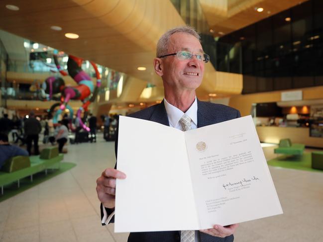 Royal Children's Hospital chief executive John Stanway received a letter from the King of Bhutan. Picture: Alex Coppel.