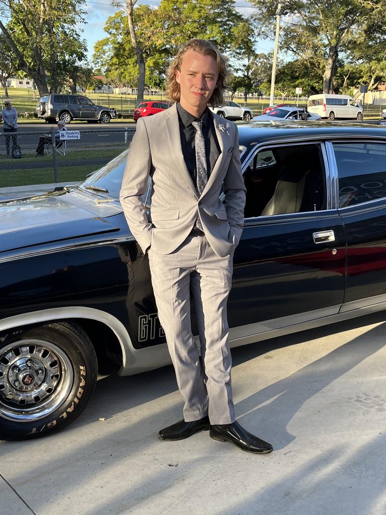 The students arrive at the Maryborough State High School formal.