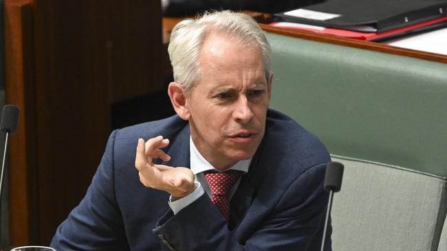 Immigration Minister Andrew Giles says the government was attempting to put downward pressure on the amount of long-term arrivals to Australia through phasing out Covid visas. Picture: NCA NewsWire / Martin Ollman